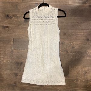 Ivory lace sleeveless summer dress